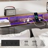 Queen Size Bed Frame with Upholstered Headboard and Charging Station - 4 of 4