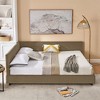 Sapphtopaz Daybed Bed Frame with Tufted Upholstered Sofa Bed with Armrests and Wood Slats Support Beds for Apartment, Bedroom - 3 of 4