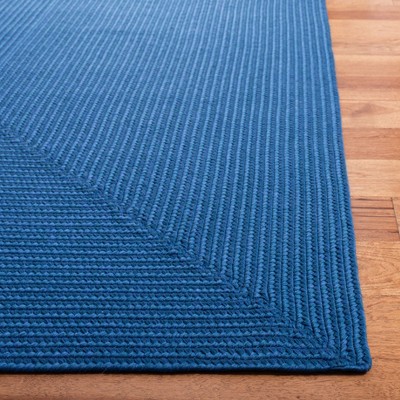 Handmade Blue Braided Synthetic 2' x 3' Accent Rug