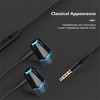 Wired Subwoofer Headphones Electroplating Bass Stereo In-ear Earbuds With Mic Hands-free Calling Phone Headset Compatible For Android Ios - 3 of 4