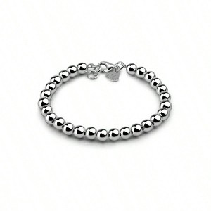 Sterling Silver Ball Chain Bracelet - 4 - 10mm, Rose Gold,7 Inch Fashionable and Exquisite, Suitable for Women's Daily Wear - 1 of 4