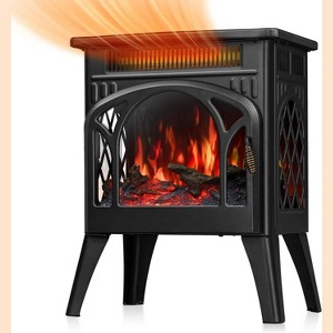 ZAFRO Electric Fireplace Heater 17" , Different Flame Effects, Adjustable Brightness and Heating Mode, Overheating Safe Design - 1 of 4
