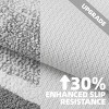 Racxily Soft Absorbent Bathroom Mat and Bath Mat, Premium Microfiber Shag Bath Rug Machine Washable (16"x24",Grey and White) - 3 of 4