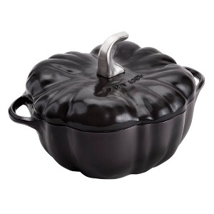 STAUB Cast Iron 3.5-qt Pumpkin Cocotte with Stainless Steel Knob - 1 of 4