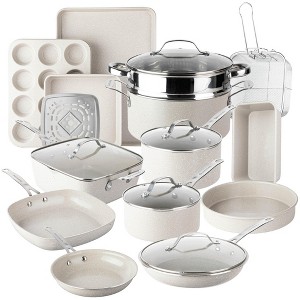 Granitestone Ceraluxe Speckle 20 Piece Ceramic Nonstick Cookware and Bakeware Set - 1 of 4