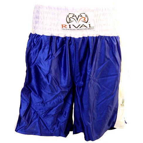 Rival Boxing Traditional Cut Dazzle Boxing Trunks - L - Blue/white : Target