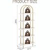 5-Tier Industrial Bookshelf, 71 Inch Tall Metal Arch Bookcase  Sturdy Storage Organizer for Living Room and Home Office, - 2 of 4