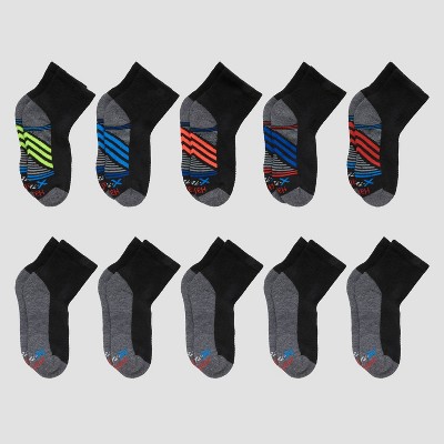 Men's Hanes Premium Low Cut Socks 10pk - Black : Target