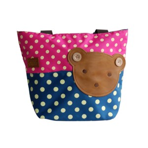 Slickblue Cute Bear Hand-Appliqued Tote Bag for Kids —Multi Color & Sizes, Shoulder Strap, Interior Pocket - 1 of 3