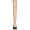 Allegra K Women's Platform Wedge Heels Over the Knee Thigh High Boots - 4 of 4