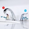 WOWOW 8 in. Widespread Double Handle Bathroom Faucet with Drain Kit - 3 of 4