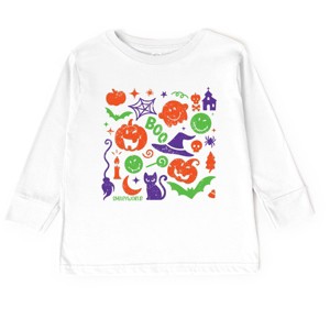 SmileyWorld Halloween Silhouette - Toddler Long Sleeve Graphic Tee and Youth Long Sleeve Graphic T-Shirt - 1 of 3