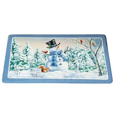 Collections Etc Winter Snowman Anti-Fatigue Kitchen Mat 29.75" x 18"