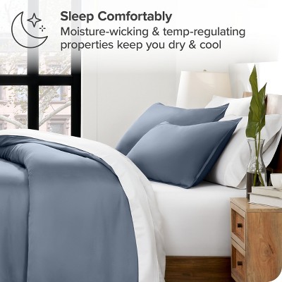 Twin/Twin XL Indigo TENCEL™ Lyocell Eco-Friendly Duvet Cover Set