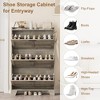 Shoe Storage Cabinet with 3 Flip Drawers, Freestanding Shoe Organizer Storage for Entryway with 2 Side Hooks,Hidden Slim Narrow Shoe Rack Cabinet - 4 of 4