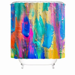 Color Graffiti Shower Curtains for Bathroom Waterproof Fabric Bath Curtain Durable Soft Stylish Bathroom Decor 72x72 Inch - 1 of 1