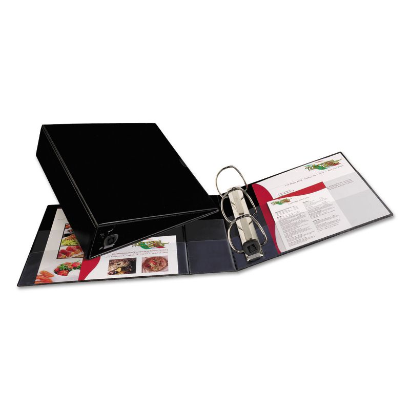 Avery Heavy-Duty Binder with One Touch EZD Rings 11 x 8 1/2 3" Capacity Black 79983, 4 of 8