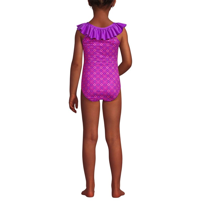 Lands' End Kids Plus Size Ruffle One Piece Swimsuit, 2 of 4