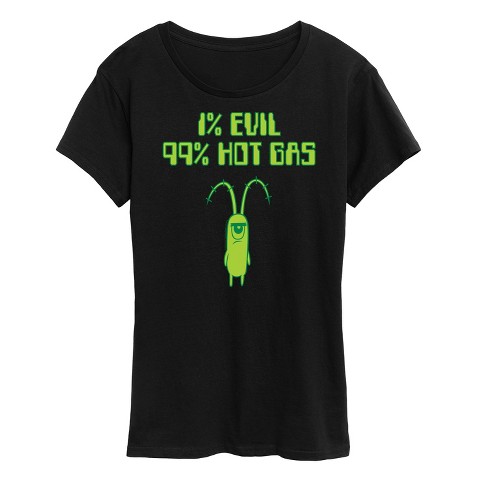 Women's - SpongeBob SquarePants - Plankton One Percent Evil Short Sleeve Graphic T-Shirt - image 1 of 4