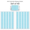 Big Dot of Happiness Blue Stripes - Mini Candy Bar Wrapper Stickers - Simple Party Small Favors - 40 Count - 3 of 4