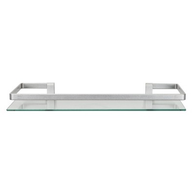 19.75 Floating Glass Bathroom Wall Shelf Chrome - Danya B. : Target