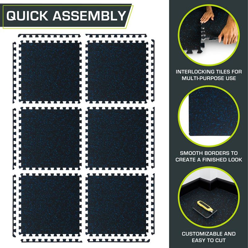 ProsourceFit Rubber Top Exercise Puzzle Mat, 1/2-in, 5 of 7