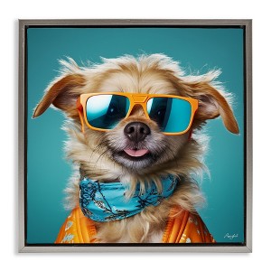 Stupell Industries Hipster Dog Portrait, 18" x 18" - 1 of 4