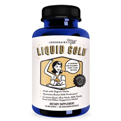 Legendairy Milk Liquid Gold Lactation Vegan Supplement - 180 Capsules