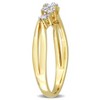 EVERLY JEWELRY | Yellow Plated Sterling Silver 1/6 CT TDW Diamond Nine Stone Ring - 2 of 4
