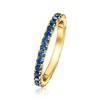 Pure Collection by Ross-Simons 1.10 ct. t.w. Lab-Grown Sapphire Eternity Band in 18kt Gold Vermeil - 3 of 4