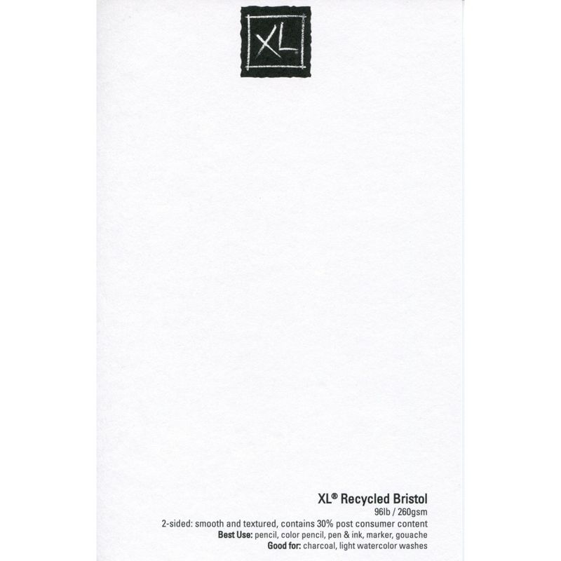 Canson XL Recycled Bristol Paper Pad 9"X12"-25 Sheets, 5 of 6
