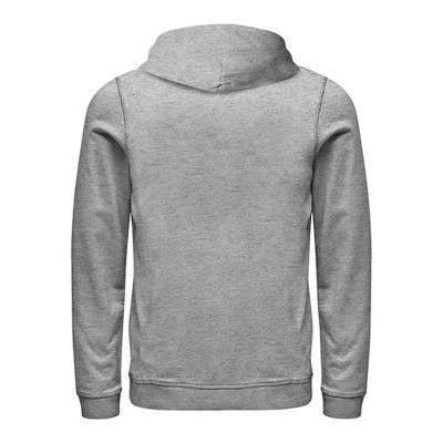 Men's Heather Gray Cotton Blend Hooded Pullover Sweatshirt