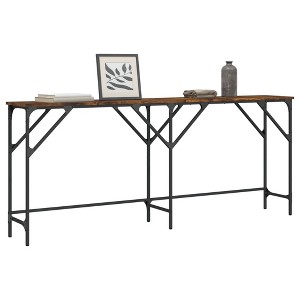 vidaXL Console Table Smoked Oak 70.9 in.x11.4 in.x29.5 in. Engineered Wood - 1 of 4