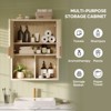 Bestier Fluted Bathroom Cabinet with Shelves, Wall Cabinet Over the Toilet with 2 Doors, Bathroom Wall Storage Wall Mounted Medicine Cabinet - 2 of 4
