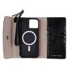 Elizabeth James Wristlet Folio for MagSafe for iPhone 15/14/13 - Black Croc - 3 of 4