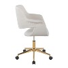 TiramisuBest Vintage Mid - Century Modern Gold & Cream Office Chair: Retro, Adjustable, Indoor - 2 of 4