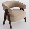 YOUNIKE Modern Accent Arm Chair Fabric Living Room Chairs Comfy Lounge Sofa Reading Chair 27.56" W x 23.62" D x 27.95" H with Wood V-Leg - 2 of 4