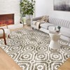 5x7 Washable Area Rug Geometric Trellis Rug Foldable Thin Living Room Bedroom Non Slip Stain Resistant Distressed Carpet - 2 of 4