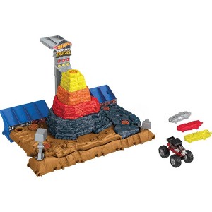 Hot Wheels Monster Trucks Arena Smashers Bone Shaker Ultimate Crush Yard Playset - 1 of 4