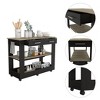 Depot E-Shop Kitchen Island 36" H, Six Casters, Two Drawers, Two Open Storage Shelves, Towel Hanger - image 4 of 4