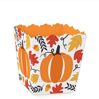Big Dot of Happiness Fall Pumpkin - Party Mini Favor Boxes - Halloween or Thanksgiving Party Treat Candy Boxes - Set of 12