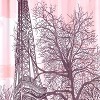 Carnation Home Fashions "Tour Eiffel" Heavier Weight 100% polyester Fabric shower curtain - Multi 70x72" - 3 of 3