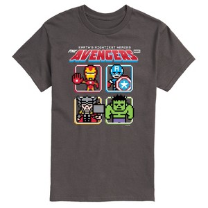 Men's - Marvel - Avengers 8Bit Short Sleeve Graphic T-Shirt - 1 of 4
