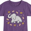 Girls' - Instant Message - Elephants Love Peanuts Fitted Short Sleeve Graphic T-Shirt - 2 of 4