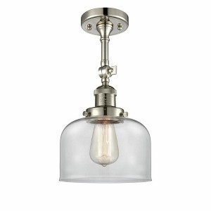 Bell - 1 Light Semi-Flush Mount In Industrial Style-14 Inches Tall and 8 Inches Wide - 1 of 1