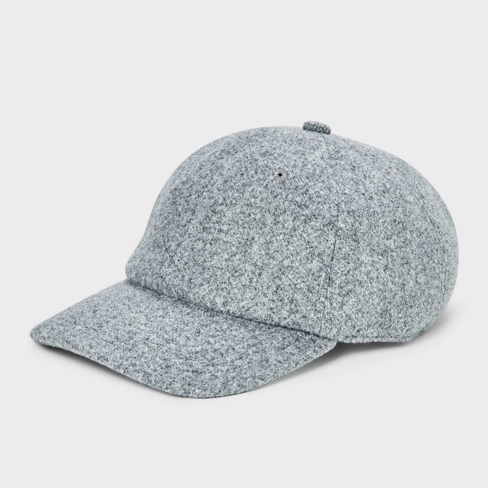 Men's Recycled Polyester 6 Panel Baseball Hat - Goodfellow & Co™ Heathered Gray