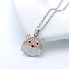Sandy Shiba Dog Pendant Necklace for Women Sterling Silver Cz Ginger Lyne Collection - 3 of 4