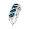 Ross-Simons 1.00 ct. t.w. Blue and White Diamond Ring in Sterling Silver - 3 of 4