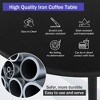 Patio Half- Moon Curved Outdoor Furniture Sofa Set with Coffee Table, Padded Seats and Backrest Cushions for Garden - 4 of 4