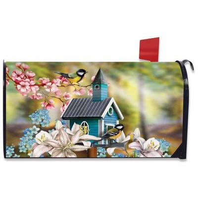Peaceful Birdhouse Spring Mailbox Cover  - Standard Size - Briarwood Lane